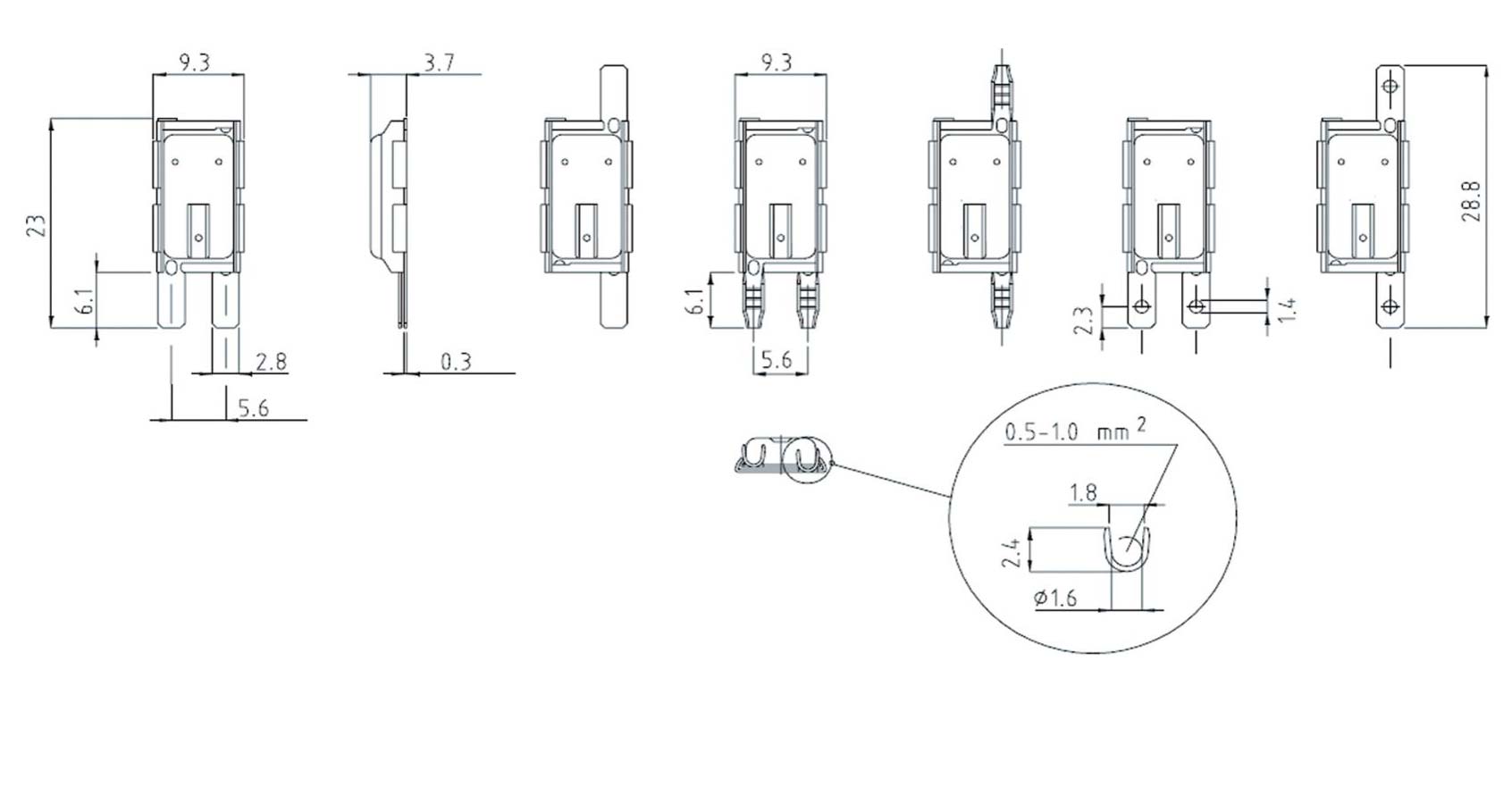 3MP電機馬達(dá)保護(hù)器外形尺寸